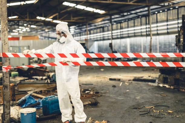 Professional Biohazard Cleanup technician working in Hudson, TX